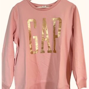 Gap Light Pink Crewneck with Rose gold Logo